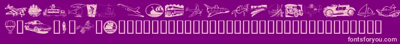 Vehicula Font – Pink Fonts on Purple Background