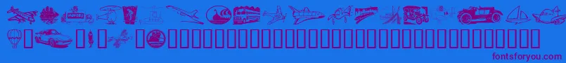 Vehicula Font – Purple Fonts on Blue Background