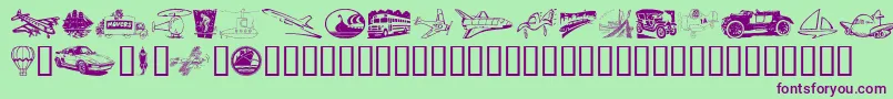 Vehicula Font – Purple Fonts on Green Background