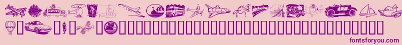 Vehicula Font – Purple Fonts on Pink Background