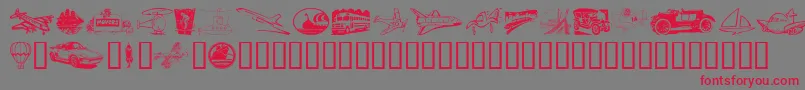 Vehicula Font – Red Fonts on Gray Background