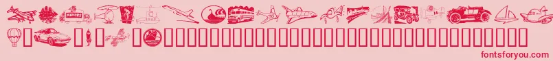 Vehicula Font – Red Fonts on Pink Background