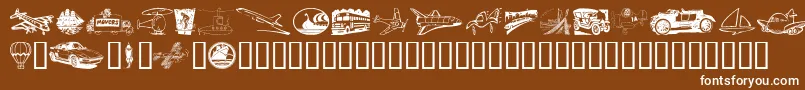 Vehicula Font – White Fonts on Brown Background