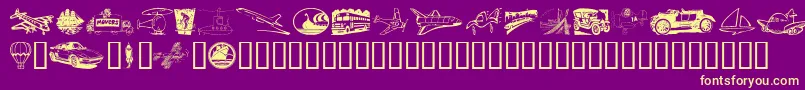 Vehicula Font – Yellow Fonts on Purple Background