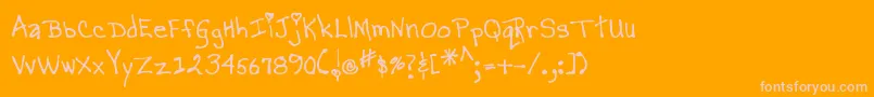 MtfMagicalMarilyn Font – Pink Fonts on Orange Background