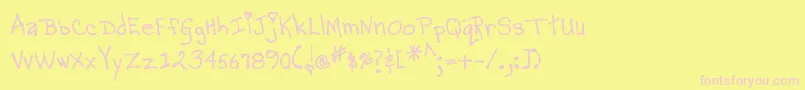 MtfMagicalMarilyn Font – Pink Fonts on Yellow Background