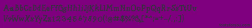 Slabserifwrittenbold-Schriftart – Schwarze Schriften auf violettem Hintergrund