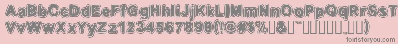 Embri Font – Gray Fonts on Pink Background