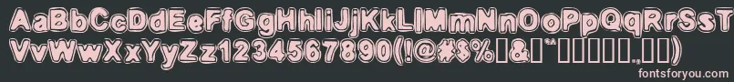 Embri Font – Pink Fonts on Black Background