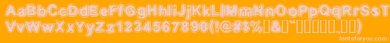 Embri Font – Pink Fonts on Orange Background