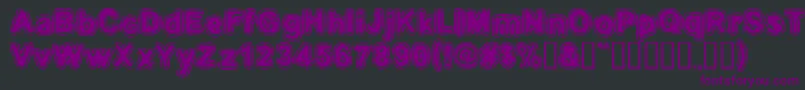 Embri-Schriftart – Violette Schriften auf schwarzem Hintergrund
