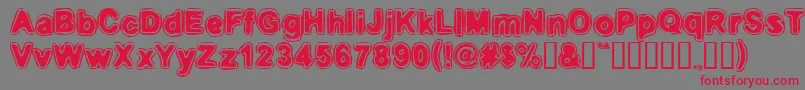 Embri Font – Red Fonts on Gray Background