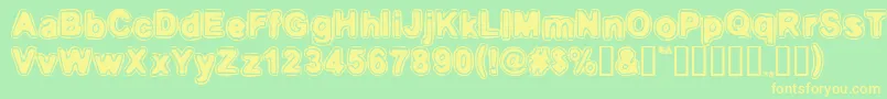 Embri Font – Yellow Fonts on Green Background