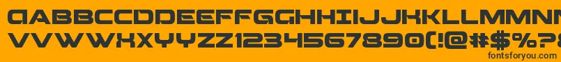 Beamweapon Font – Black Fonts on Orange Background