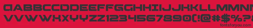 フォントBeamweapon – 赤い背景に黒い文字