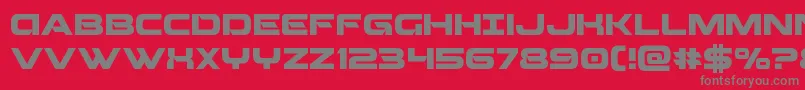 Beamweapon Font – Gray Fonts on Red Background