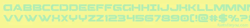 Beamweaponフォントについての詳細 フォントBeamweapon – 黄色い背景に緑の文字
