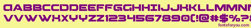 Beamweapon Font – Purple Fonts on Yellow Background