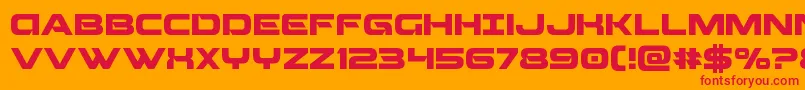 Beamweapon Font – Red Fonts on Orange Background