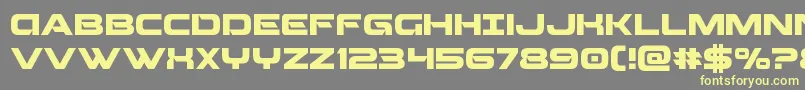 Beamweapon Font – Yellow Fonts on Gray Background