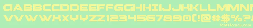 Weitere Informationen zur Beamweapon-Schriftart Beamweapon-Schriftart – Gelbe Schriften auf grünem Hintergrund