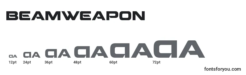 Beamweapon Font Sizes