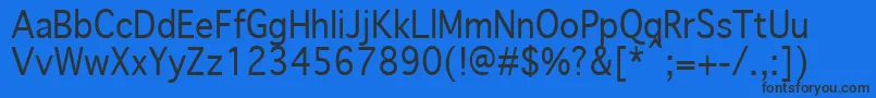 Шрифт GenevaPlain.001.00190n – чёрные шрифты на синем фоне