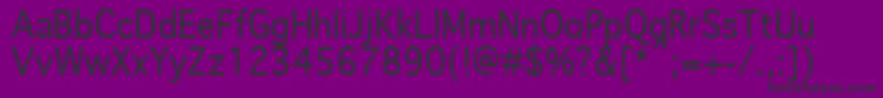 GenevaPlain.001.00190n-fontti – mustat fontit violetilla taustalla