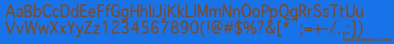 GenevaPlain.001.00190n Font – Brown Fonts on Blue Background