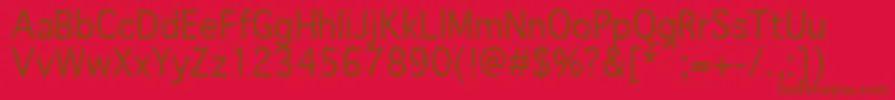 GenevaPlain.001.00190n Font – Brown Fonts on Red Background