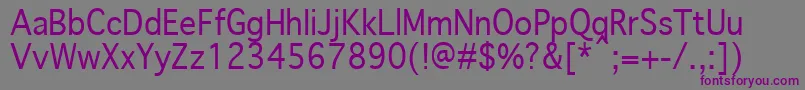 GenevaPlain.001.00190n Font – Purple Fonts on Gray Background