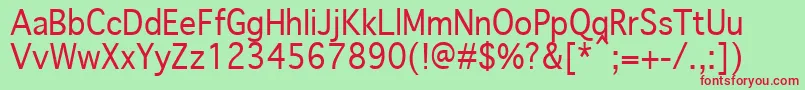 GenevaPlain.001.00190n Font – Red Fonts on Green Background