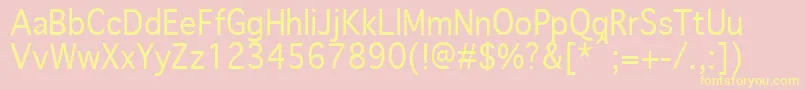 GenevaPlain.001.00190n Font – Yellow Fonts on Pink Background