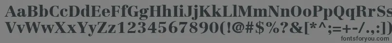 LinotypeCentennialLt95Black-fontti – mustat fontit harmaalla taustalla