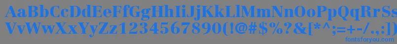 LinotypeCentennialLt95Black Font – Blue Fonts on Gray Background