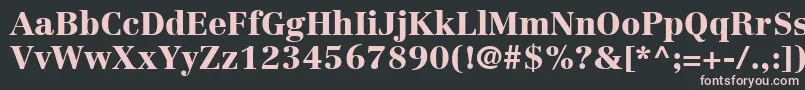 Weitere Informationen zur LinotypeCentennialLt95Black-Schriftart LinotypeCentennialLt95Black-Schriftart – Rosa Schriften auf schwarzem Hintergrund