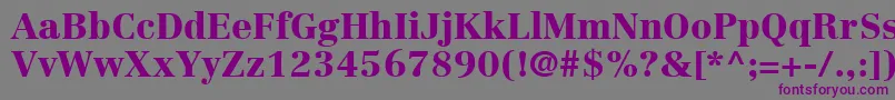 Czcionka LinotypeCentennialLt95Black – fioletowe czcionki na szarym tle