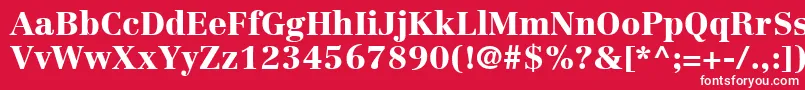 LinotypeCentennialLt95Black Font – White Fonts on Red Background