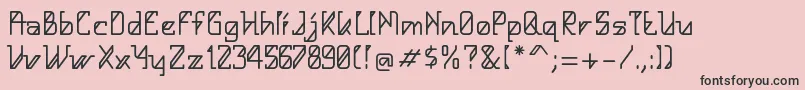 HelloAlpha Font – Black Fonts on Pink Background