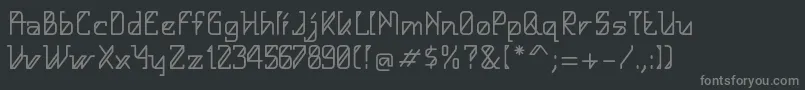 フォントHelloAlpha – 黒い背景に灰色の文字