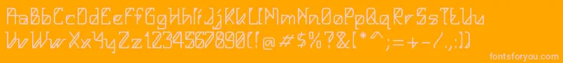 HelloAlpha Font – Pink Fonts on Orange Background
