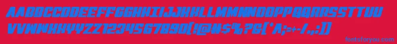 Virginhybridcond Font – Blue Fonts on Red Background