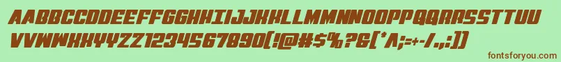 Virginhybridcond Font – Brown Fonts on Green Background