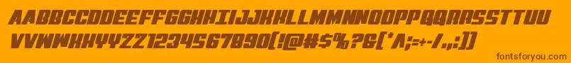 Weitere Informationen zur Virginhybridcond-Schriftart Virginhybridcond-Schriftart – Braune Schriften auf orangefarbenem Hintergrund