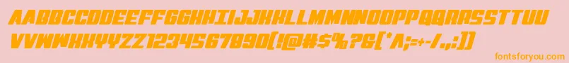 Virginhybridcond Font – Orange Fonts on Pink Background