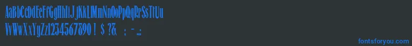 HonestMerchant Font – Blue Fonts on Black Background