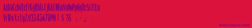 HonestMerchant Font – Purple Fonts on Red Background