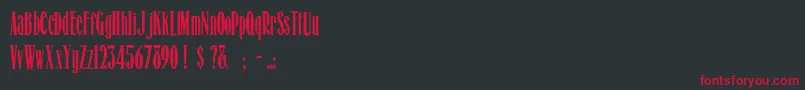 HonestMerchant Font – Red Fonts on Black Background