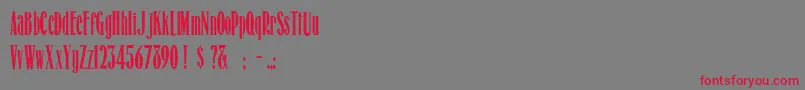 HonestMerchant Font – Red Fonts on Gray Background