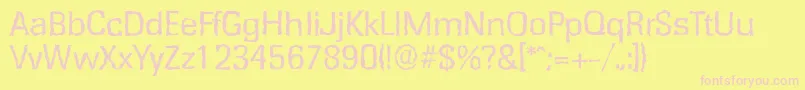 RochesterrandomRegular Font – Pink Fonts on Yellow Background